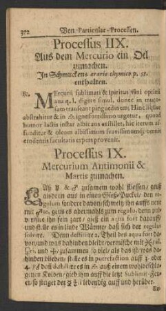 Processus IX.