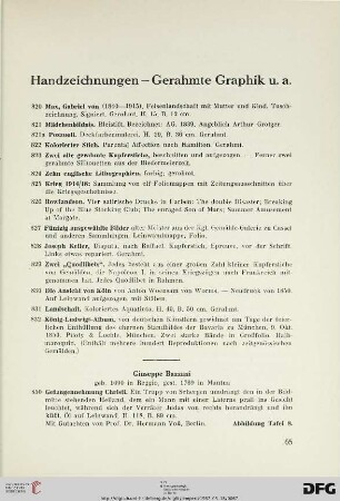 Handzeichnungen, gerahmte Graphik (Nr. 820-903)