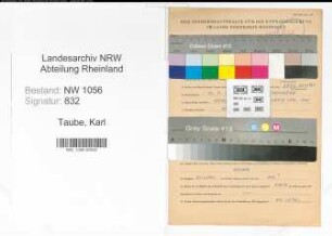 Entnazifizierung Karl Taube , geb. 31.08.1904 (Baumeister)