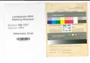 Entnazifizierung Ernst Habermann , geb. 04.06.1908 (Polizist)