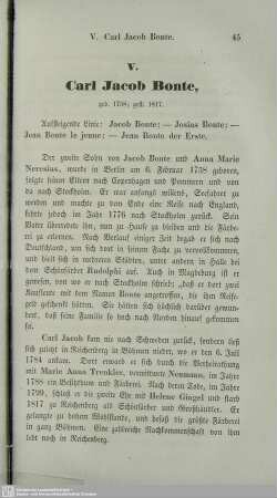 V. Carl Jacob Bonte, geb. 1758; gest. 1817