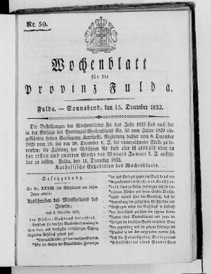 Nr. 50, Ausgabe vom 15. Dezember 1832
