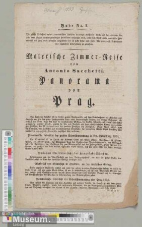 Malerische Zimmer-Reise von Antonio Sacchetti.