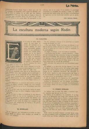 La escultura moderna según Rodín