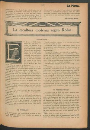 La escultura moderna según Rodín