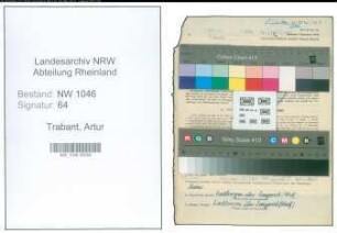 Entnazifizierung Artur Trabant , geb. 06.12.1899 (Lehrer)
