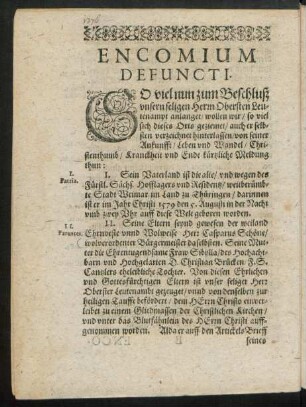 Encomium Defuncti.