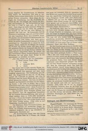 Anfragen und Beantwortungen