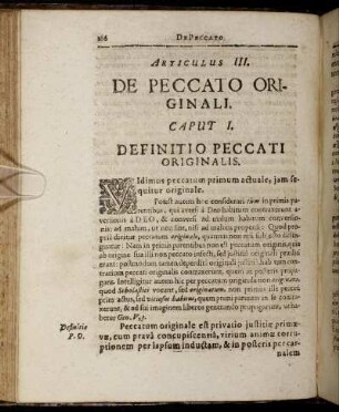 Articulus III. De Peccato Originali.