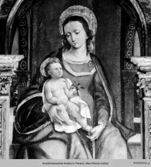Polyptychon : Thronende Muttergottes mit Kind