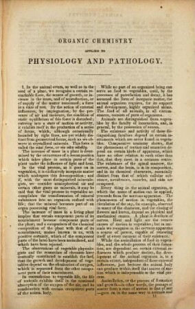 Animal chemistry or organic chemistry in its applications to physiology and pathology : Edited from the author's manuscript, by William Gregory