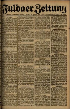 Ausgabe vom Freitag, den 31. Januar 1919.