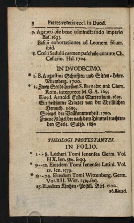 8-19, In Folio - In Quarto.
