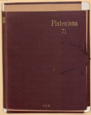 Nachlass von August Graf von Platen-Hallermünde (1796 - 1835) - BSB Plateniana. 71,b, August Graf von Platen-Hallermünde (1796 - 1835) Nachlass: Gedichte an und auf Platen - BSB Plateniana 71.b