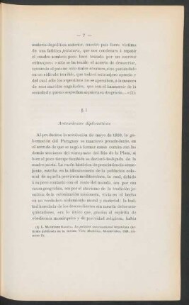§ I - Antecedentes diplomáticos