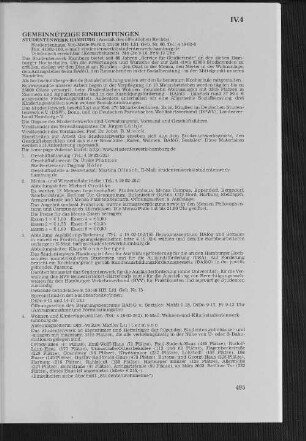IV.4 Gemeinnützige Einrichtungen
