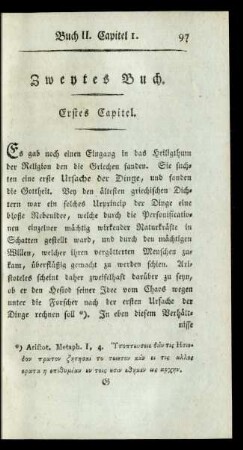 Zweytes Buch. [Vorbereitungen der Religionsphilosophie bey den Griechen]