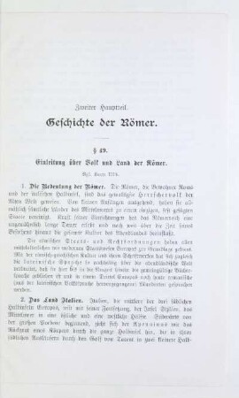 Zweiter Hauptteil. Geschichte der Römer