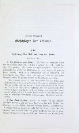 Zweiter Hauptteil. Geschichte der Römer