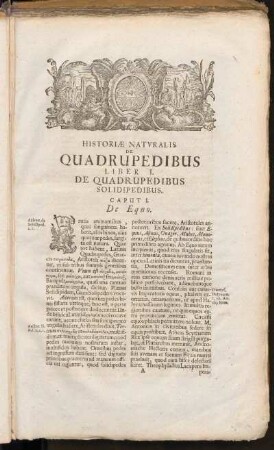 Historiae Naturalis de Quadrupedibus Liber I