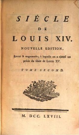 Le Siècle De Louis XIV., 2