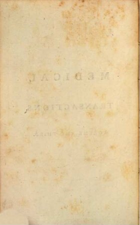 Medical transactions. 3. 1785