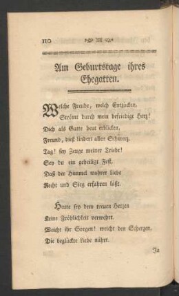 Am Geburtstage ihres Ehegatten