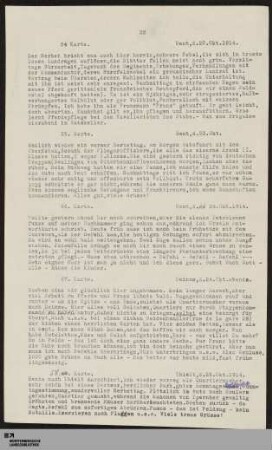 [Feldpostkarten, 20.10. - 04.11.1914]