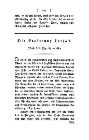 ¬Die¬ Eroberung Troja's : Taf. XIV, Fig. 65 bis 68