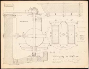 Mörtelgang, Dirschau: Grundriss, Querschnitt (aus: Architekt. u. techn. Reiseskizzen aus Ost- und Westpreußen, Studienfahrt 1858)