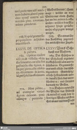 LXXVI. De Optica & pictura