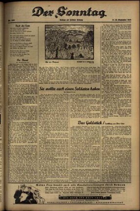 Zweite Ausgabe vom Samstag, den 11. September 1937.
