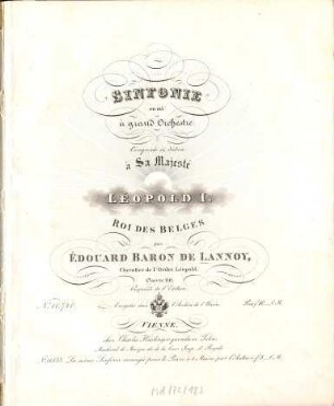Sinfonie en mi : à grand orchestre ; oeuv. 66