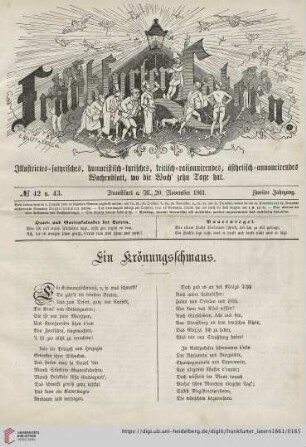No. 42 u. 43, Frankfurt a. M., 20. November 1861, Zweiter Jahrgang