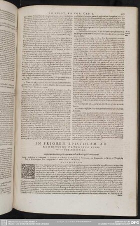 In Priorem Epistolam Ad Corinthios Catholica Expositio Ecclesiastica