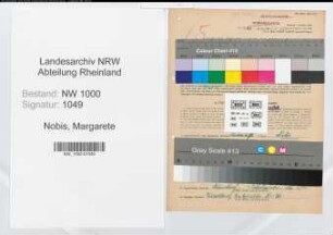 Entnazifizierung Margarete Nobis, geb. 26.12.1906 (Kuechenhilfe)