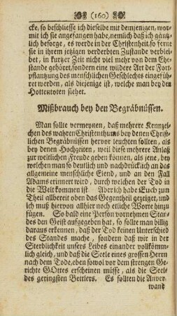 Mißbrauch bey den Begräbnüssen
