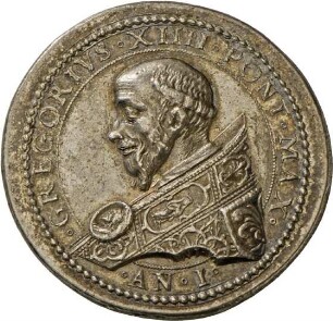 Medaille von Niccolo Bonis auf Papst Gregor XIV. mit Darstellung von Christus und seinen Jüngern im Sturm, 1590-91