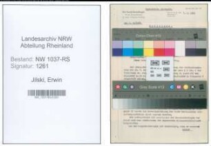 Entnazifizierung Erwin Jilski , geb. 01.09.1892 (Oberstudiendirektor)