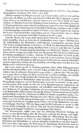 Gretzschel, Matthias ; Buhrfeind, Anne :: Hamburgs Bücherhallen, eine Jahrhundertgeschichte : Hamburg, 1999