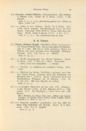 G. A. Bürger (Nr. 517 - 552)