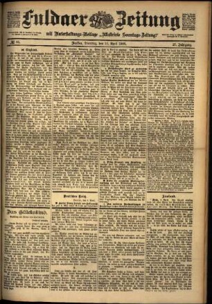 Ausgabe vom Dienstag, den 10. April 1900.