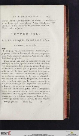 (Lettre CXLI - CL)