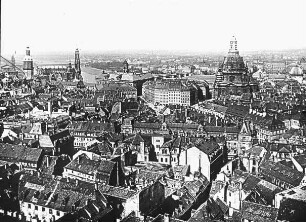 Dresden, Ansicht vom Rathausturm Richtung Norden