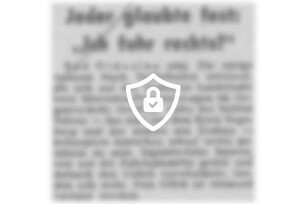 Jeder glaubte fest: "Ich fuhr rechts!"