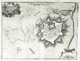 WHK 7 Reichs- und Französischer Krieg von 1688-1697 bis zum Frieden von Ryswick: Plan der Belagerung von Carmagnole, 1691