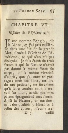 Chapitre VII. Histoire de l'Esclave noir.
