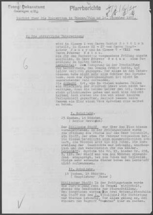 Gingen/Fils: Inspektionsbericht 1955