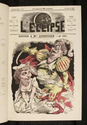 Dupuis & Mlle Schneider - par Gill. Reprise de Barbe bleue aux Variétés