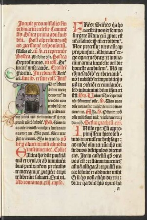 Incipit ordo missalis secundum ordinarium ecclesie Caminensis.